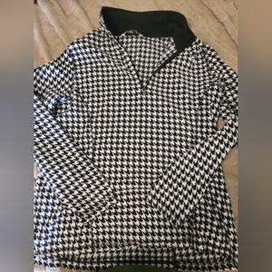 Houndstooth Fleece Pullover - Large - Old Navy